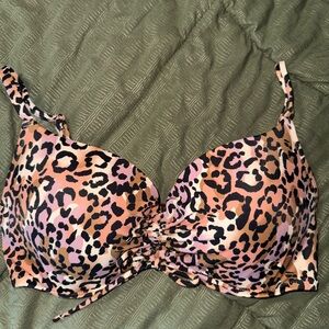 Shade & Shore Pink and Brown Push-Up Bra